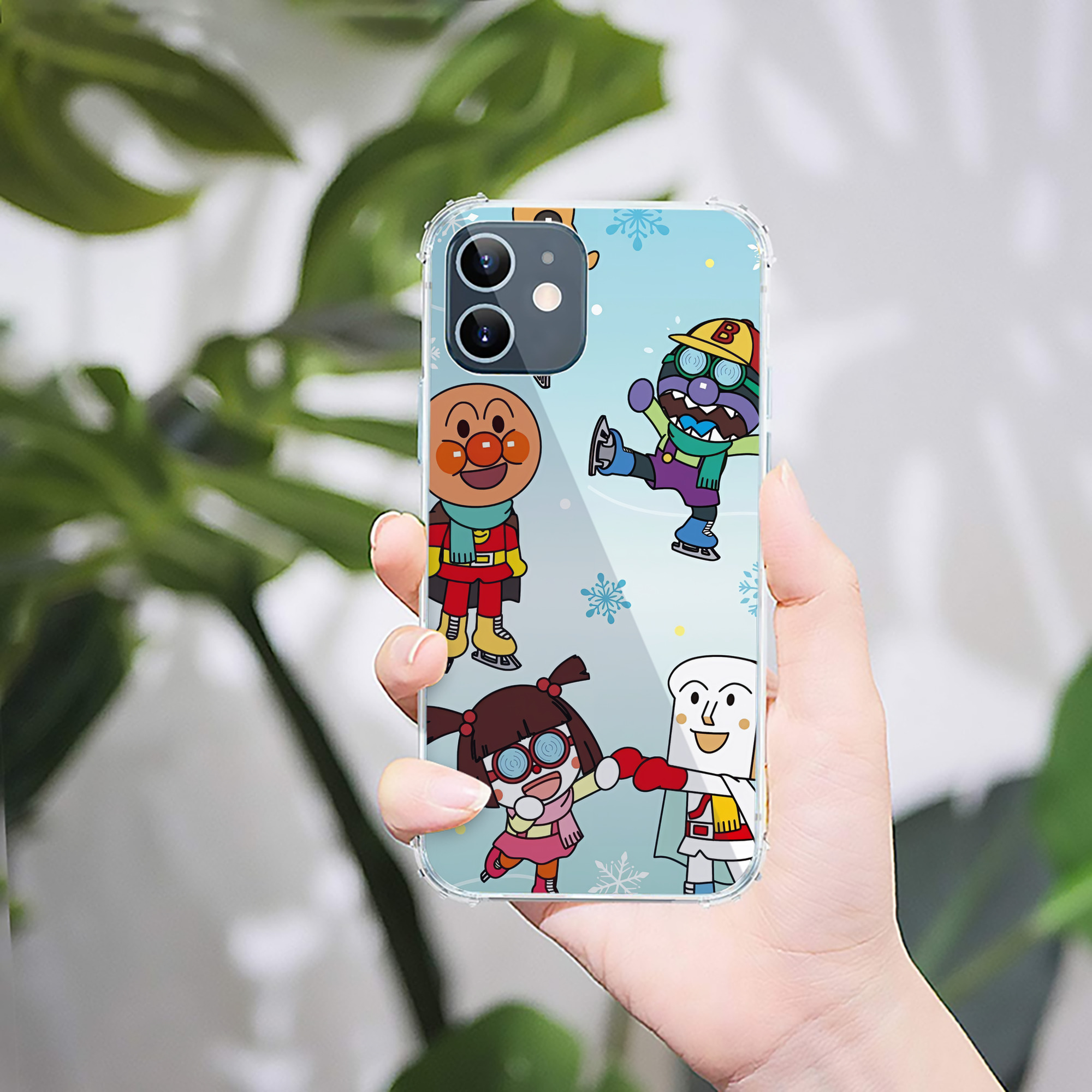 （画像用） アンパンマン Anpanman 【iPhone 12シリーズ対応】透明スマホケース（クリアソフトケース）